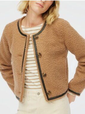 J. Crew Sherpa Lady Jacket | Toasted Brown | NWOT | 18